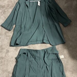 Maurices Teal Women's Blazer and Shorts Set